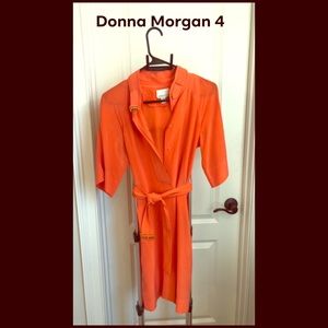 Orange dress with gold detail